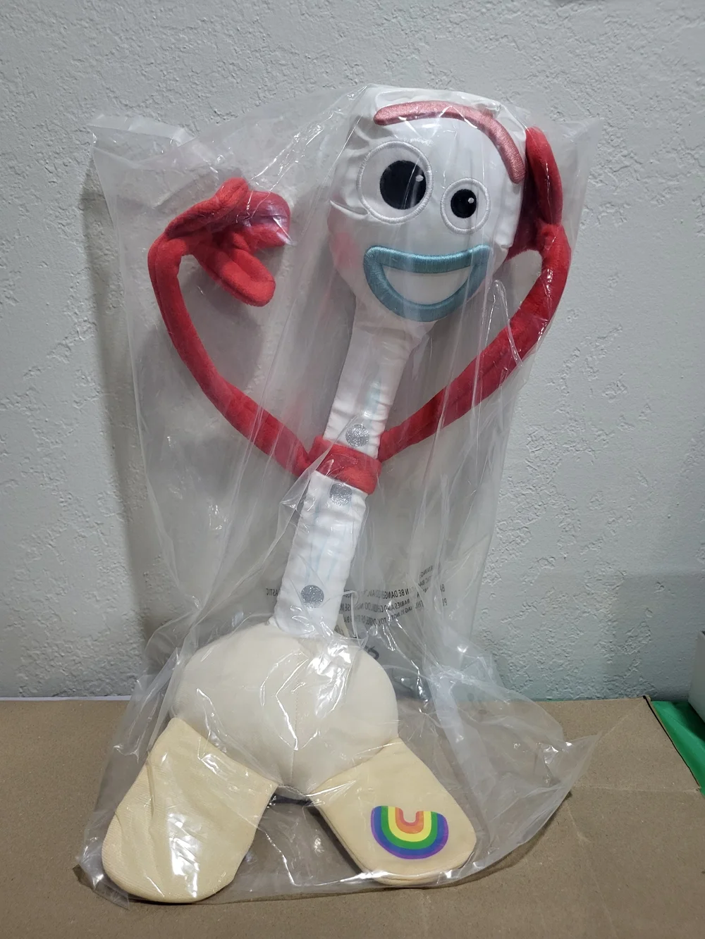 Forky Plush Toy in White, Red & Blue